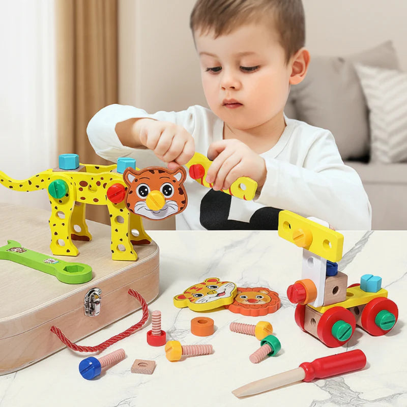 AnimalFix – Lekfullt & smart – Verktygsset med träfigurer