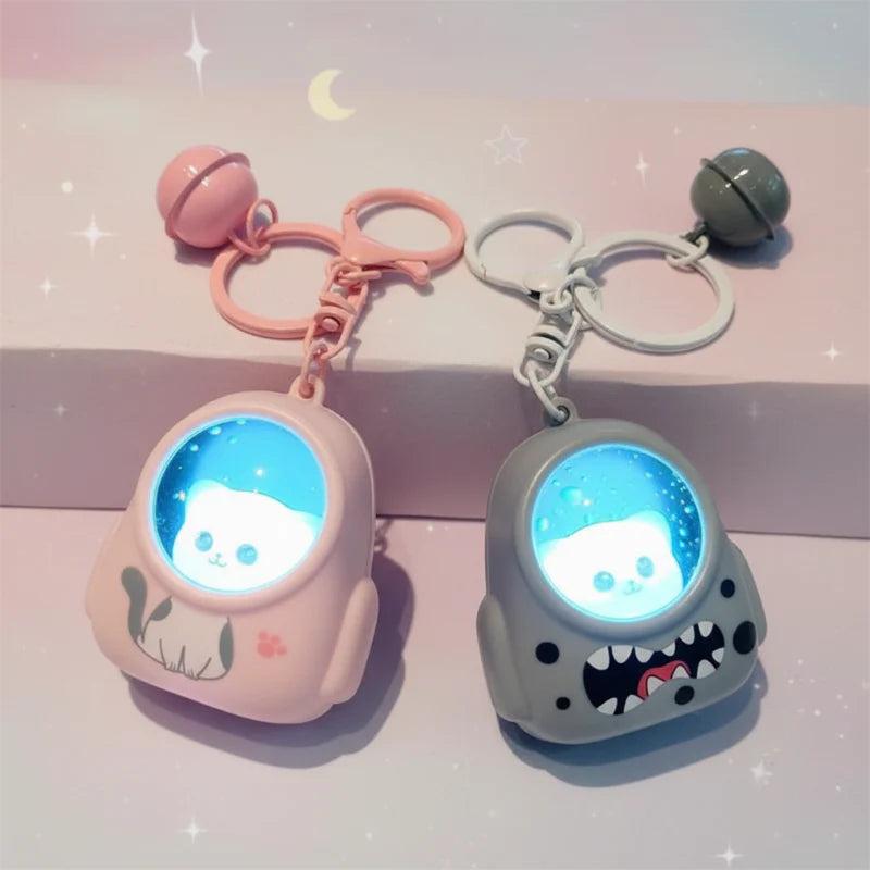 Glowing Astronaut Charm – Söt & lysande – Astronaut-nyckelring