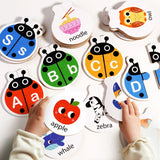 Wooden Letter Matching Game – Lärande & lek – Alfabetpussel