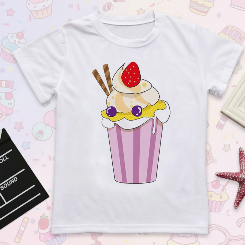 Boys & Girls Summer Tee – Bekvämt och lekfullt – T-shirt för barn med roligt tryck