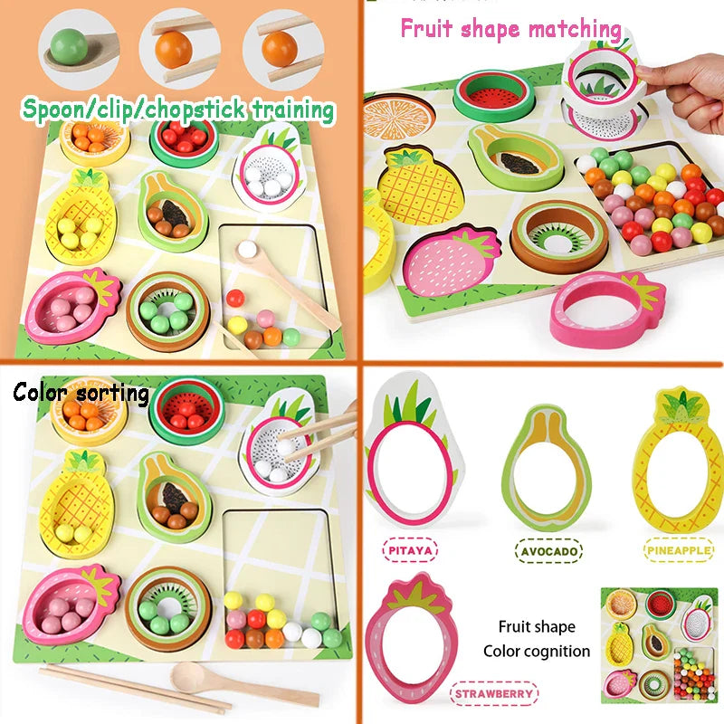 Toddler Clips™ - Frukt- och formmatchning - Sorteringsspel