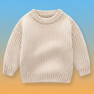PureSoft – Classic & Cozy - Enfärgad stickad tröja