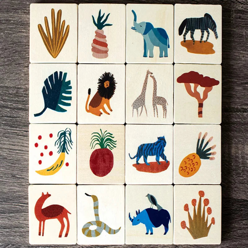 MemoryMatch – Trä & Lärorikt – Djungelminnesspel
