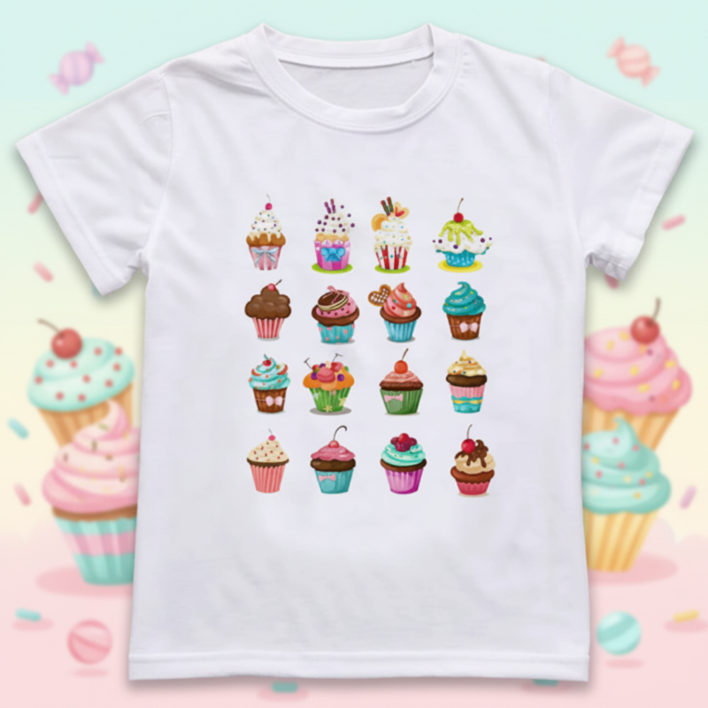 Boys & Girls Summer Tee – Bekvämt och lekfullt – T-shirt för barn med roligt tryck