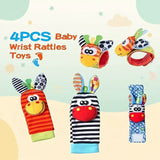 Wrist Rattle and Socks – Motorik & lek – Babyrasslor (4-pack)