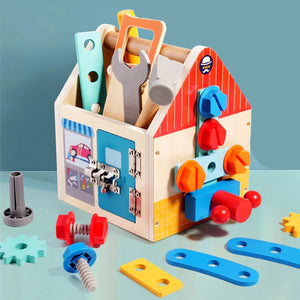 Busy Box™ - Upptäck och lär - Aktivitetslåda i trä