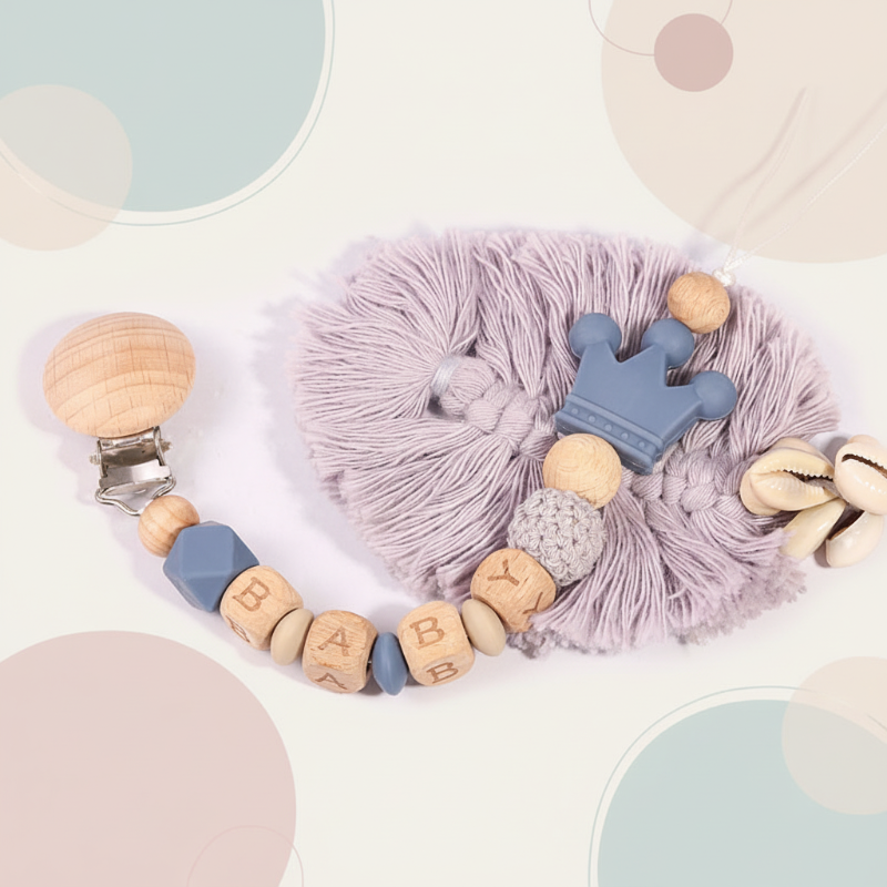 Personalized Pacifier Chain – Säker & stilfull – Personlig nappkedja