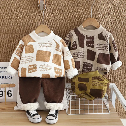 Mini Fashion™ - Varmt och snyggt - 2-delat fleeceset