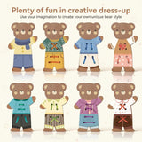ThreadBear – Söt & pedagogisk – Montessori-trädleksak Björn