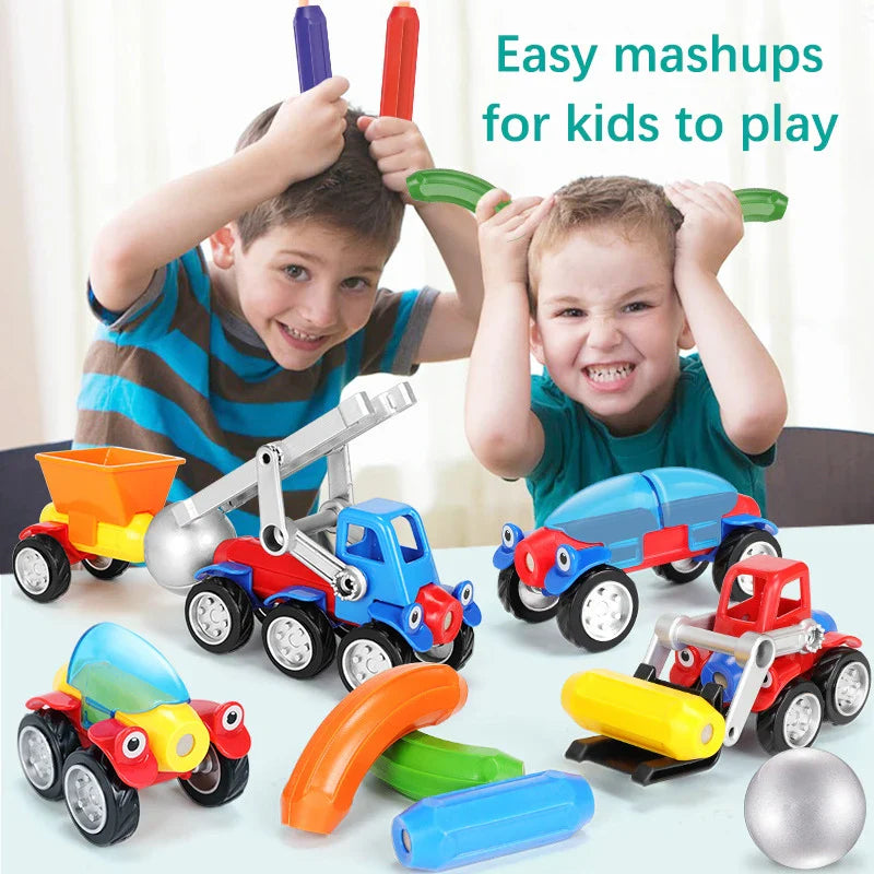 Magnetic Cars™ – Magnetisk bygglek - leksaksset med magnetiska fordon