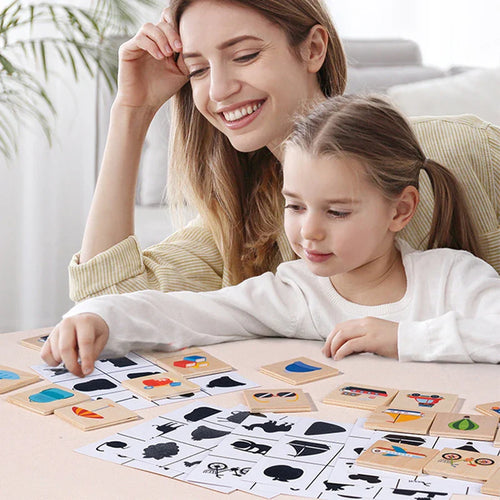 Shape Match Puzzle™ – Hitta skuggan - sorteringspussel i trä