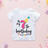 Birthday Graphic Tee – Söt & luftig – Födelsedags-T-shirt för barn