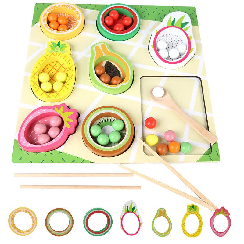 Toddler Clips™ - Frukt- och formmatchning - Sorteringsspel