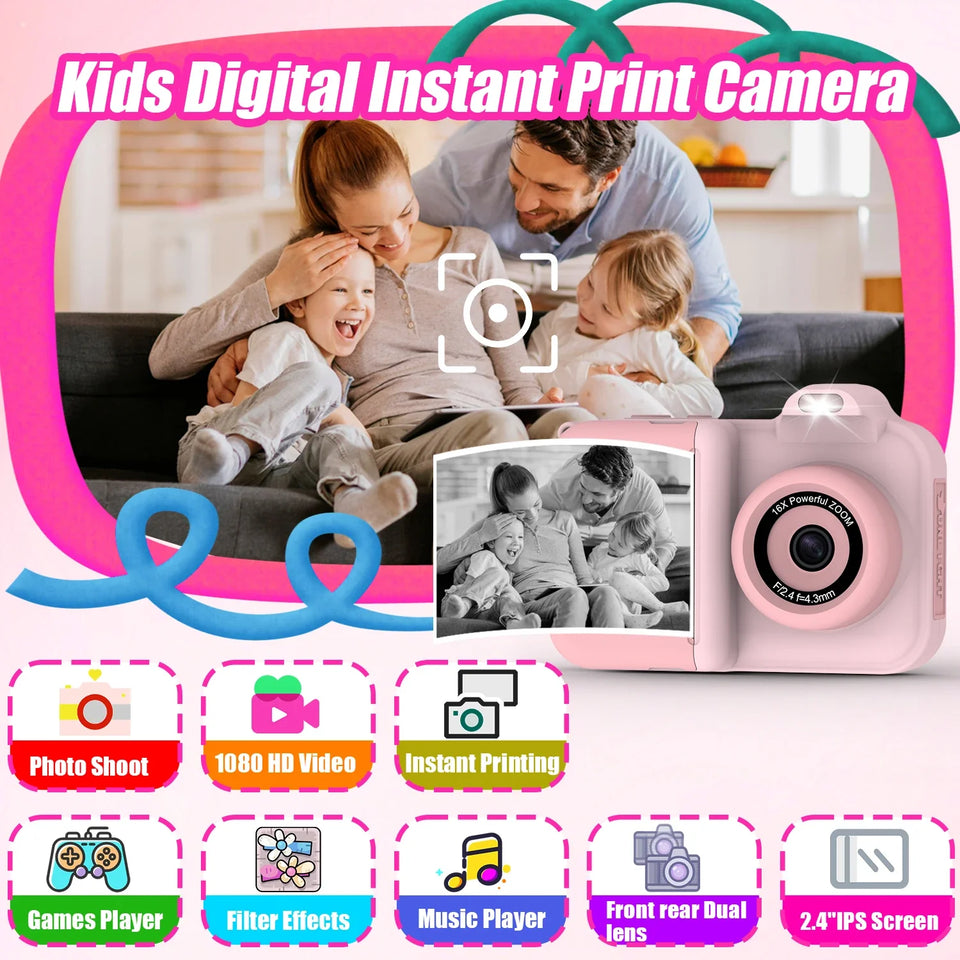 Instant Print Camera – Kreativt & interaktivt – Instant-kamera för barn