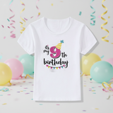 Birthday Graphic Tee – Söt & luftig – Födelsedags-T-shirt för barn