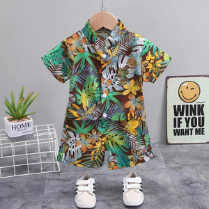 Mini Fashion™ - Fräsch och glad - Blommigt set för pojkar