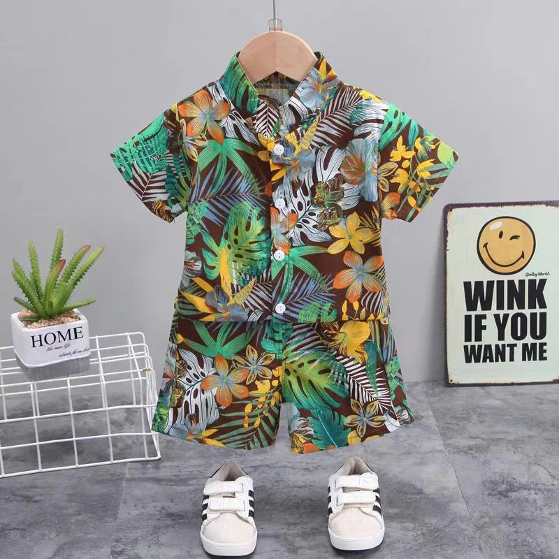Mini Fashion™ - Fräsch och glad - Blommigt set för pojkar