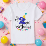 Birthday Graphic Tee – Söt & luftig – Födelsedags-T-shirt för barn