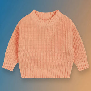 PureSoft – Classic & Cozy - Enfärgad stickad tröja