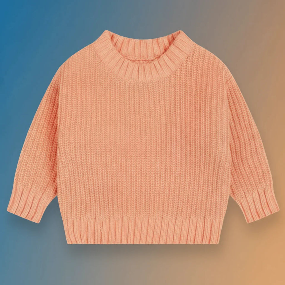 PureSoft – Classic & Cozy - Enfärgad stickad tröja