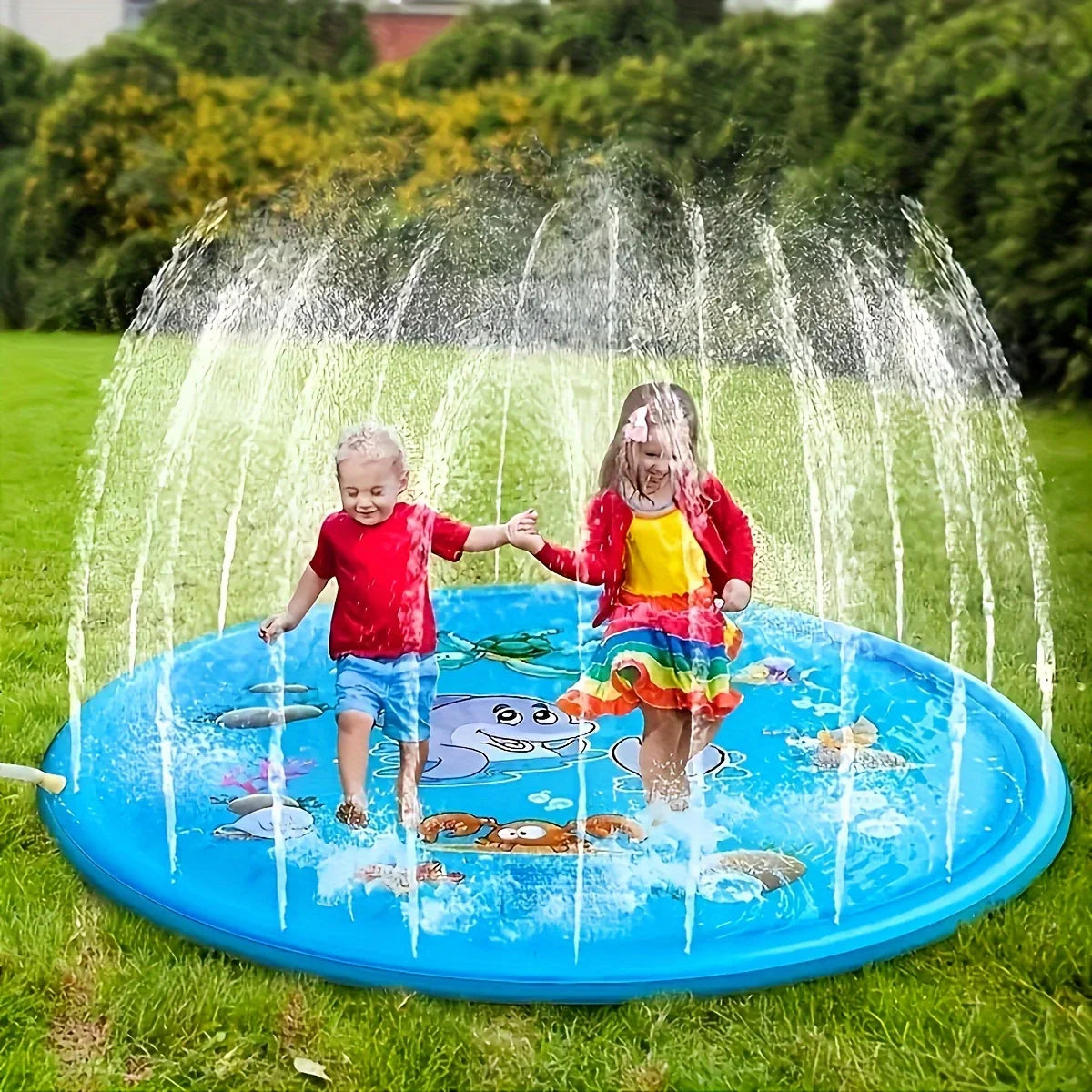 Water Fun Pad™ – Sommarfest Gräsmatta - Fontän Vattenpool – Mil lilla ...