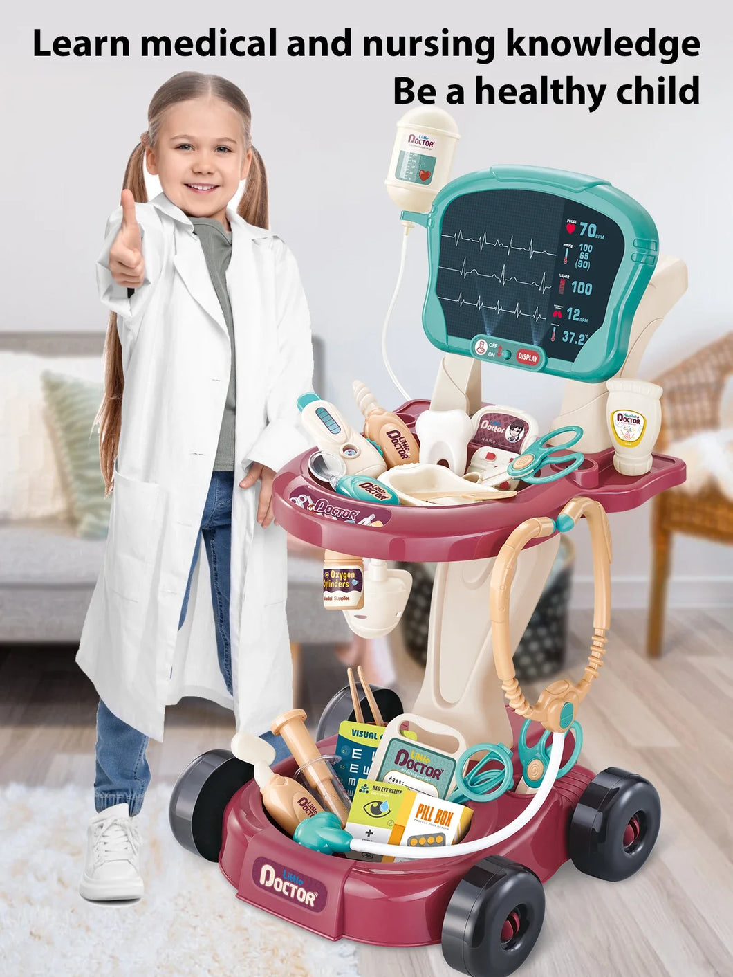 Mini Medic - Försiktig och smart - Doktorns vagn Leksaksset