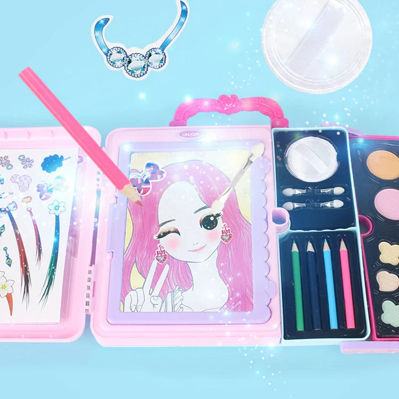 Glam Draw - Fantasi & kul - Makeup-teckenset