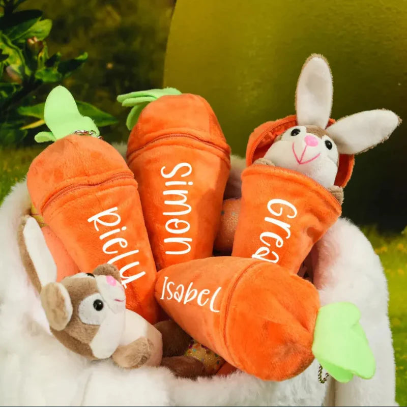 Personalized Bunny – Den perfekta påskpresenten – Mjuk kanin med morot och namn
