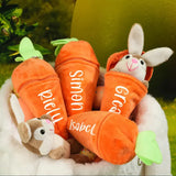 Personalized Bunny – Den perfekta påskpresenten – Mjuk kanin med morot och namn