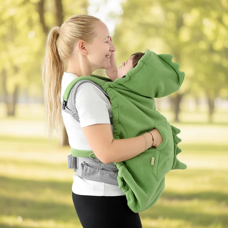 Dinosaur Baby Carrier Cover – Värme & komfort – Dino Baby-filt