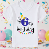 Birthday Graphic Tee – Söt & luftig – Födelsedags-T-shirt för barn