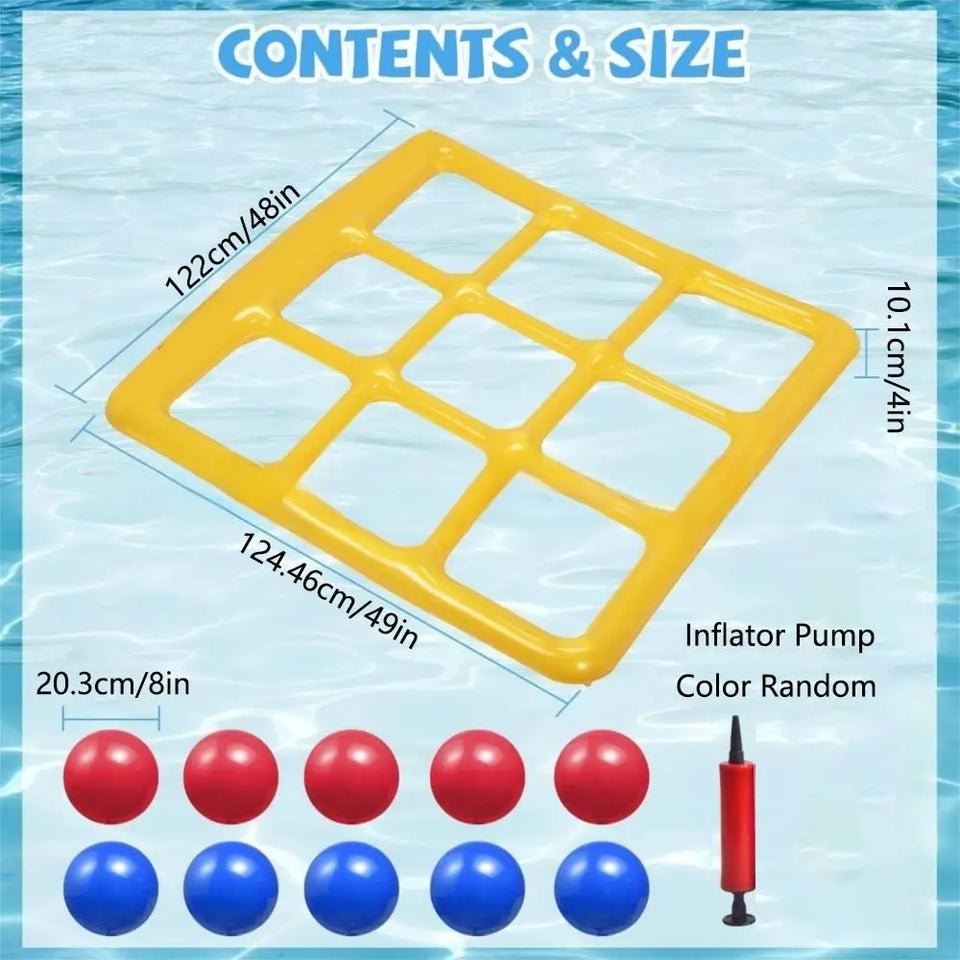 Pool Tic Tac Toe – Färgglatt och roligt - Pool fyra i rad lekset
