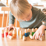 Rainbow Blocks™ – Kreativt kul att färglägga – Färgläggningsspel i trä