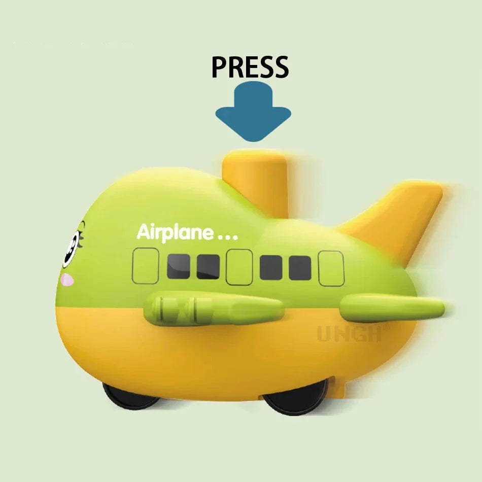 Cartoon Plane Toy™ - Press & Play - Leksaksplan