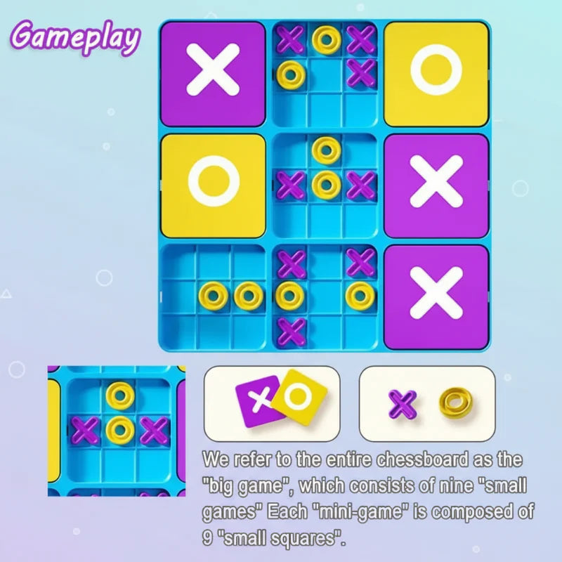 ThinkTac – Smart & utmanande – Tic-Tac-Toe hjärngymnastik (tre i rad)