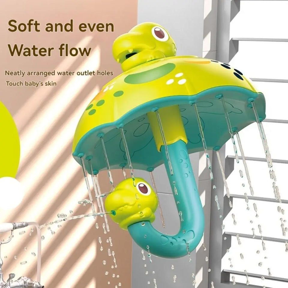 Dino Shower Spin™ – Skrattande stänkande kul – Paraply för badleksaker