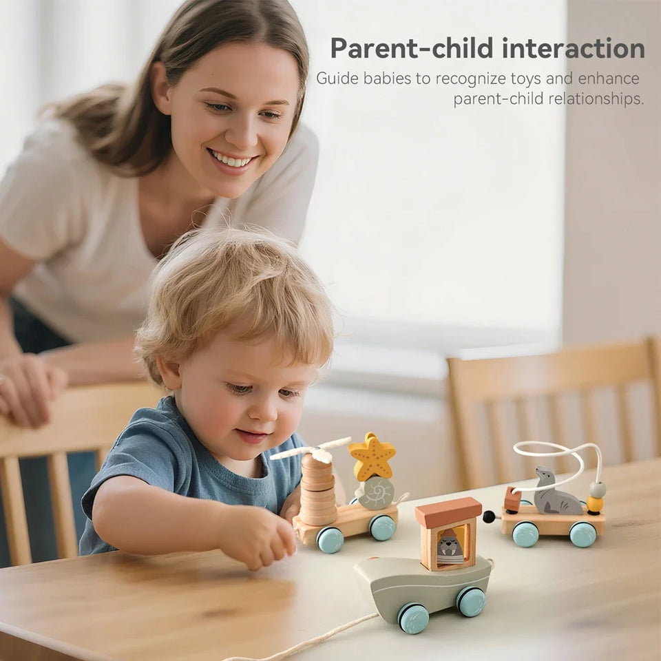 HappyTrain – Montessori & Fun – Träsats med tåg