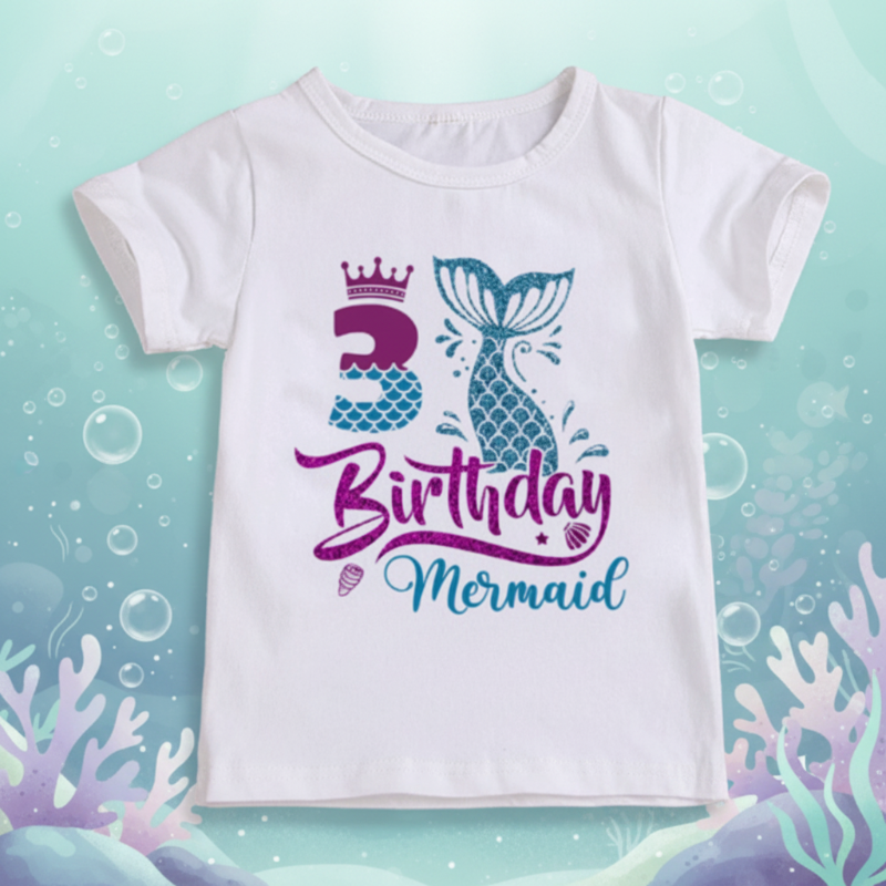 Birthday Graphic Tee – Söt & luftig – Födelsedags-T-shirt för barn