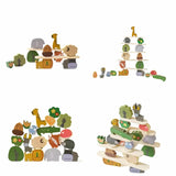 Animal Stackers™ - Smal stapling - Trä Djur Stapelbara leksaker