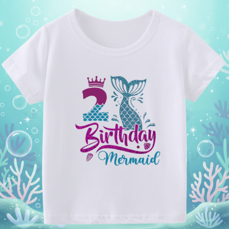Birthday Graphic Tee – Söt & luftig – Födelsedags-T-shirt för barn