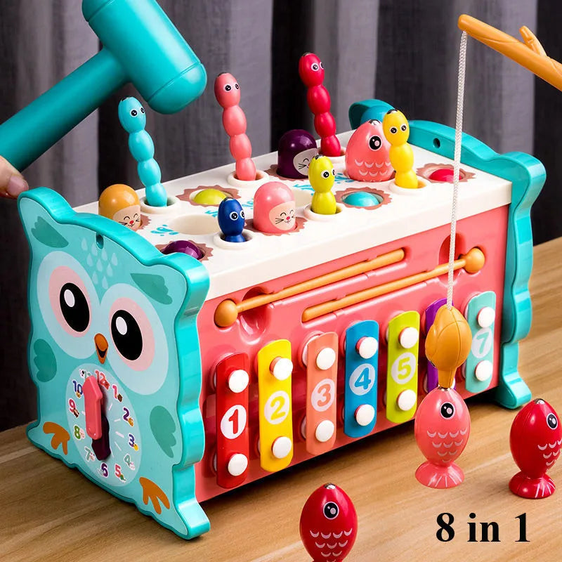 Montessori Hammering Toy – Motorik & inlärning – 8-i-1-lekset