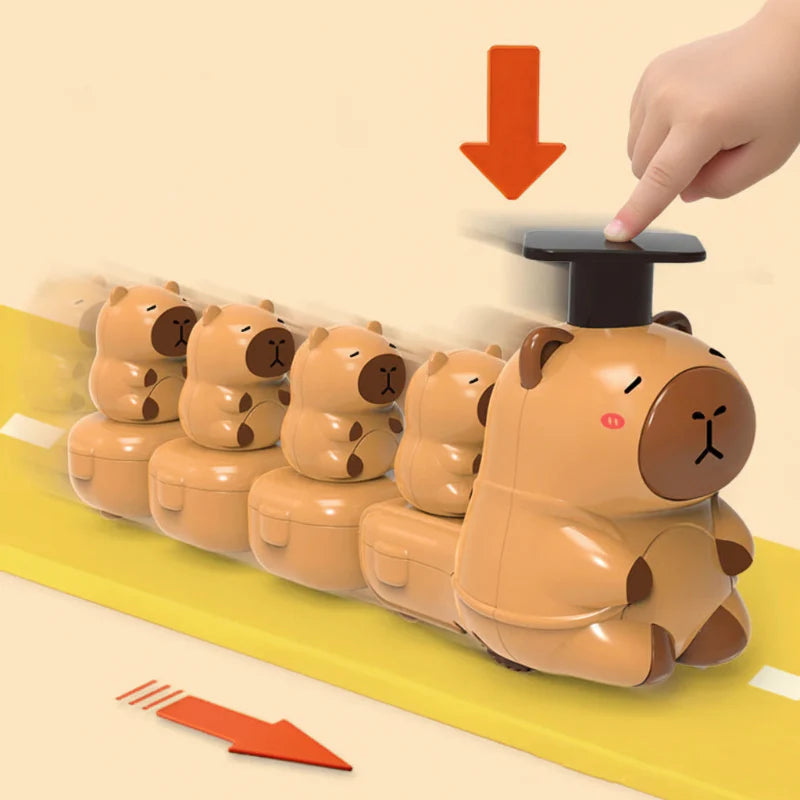 Capybara Train Toy – Lekfullt & gulligt – Livligt tåg