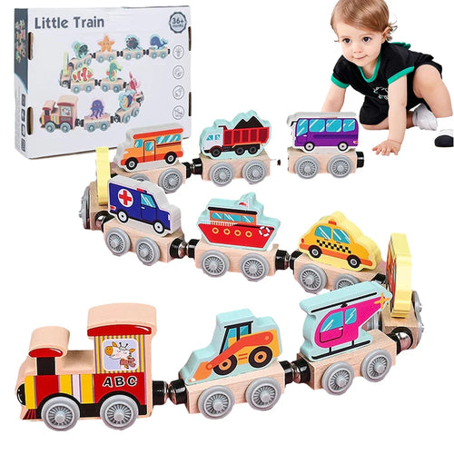 Tiny Express™ – Färgläggning och formning - Tågleksaker av trä