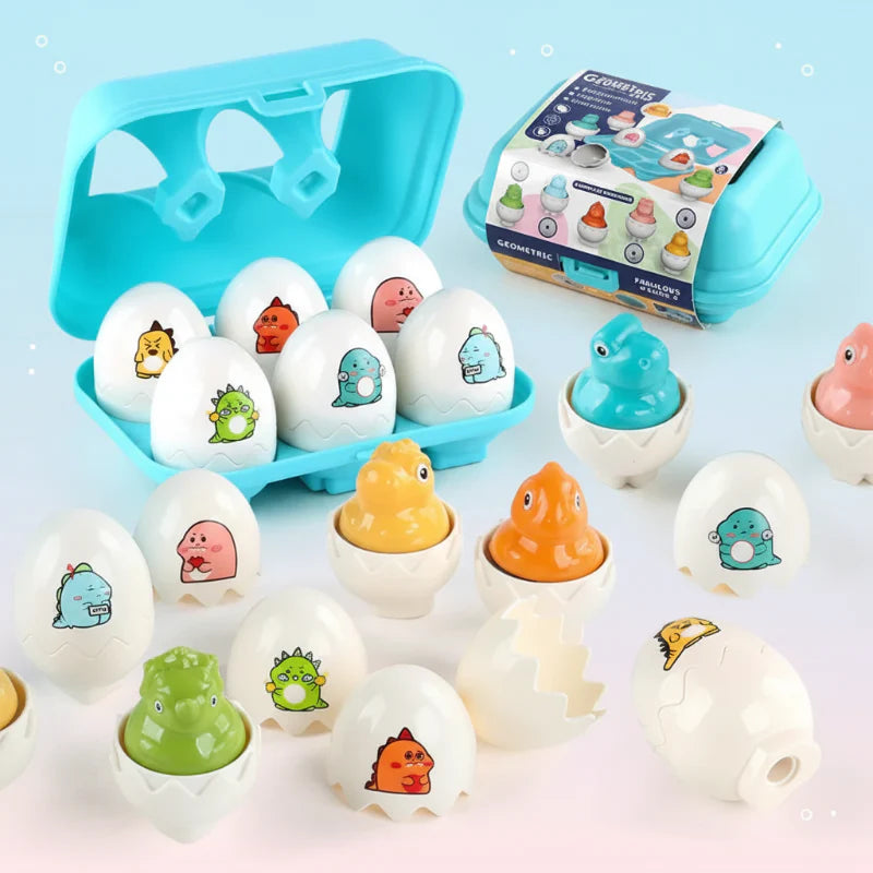 Montessori 3D Eggs Puzzle – Ett roligt påskspel – Äggsorteringsspel
