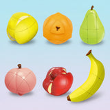 FruitCube – Färgglad & utmanande – Montessori fruktpussel