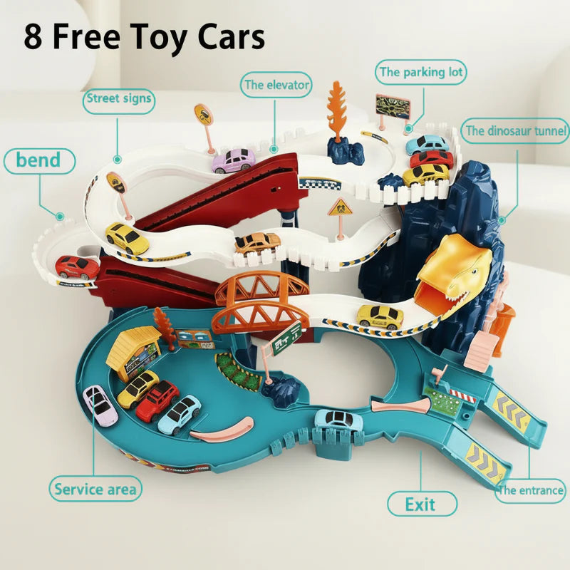 JurassicRun – Cool & Lärorikt – Dino Racebaan med bilar