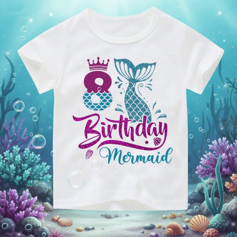 Birthday Graphic Tee – Söt & luftig – Födelsedags-T-shirt för barn