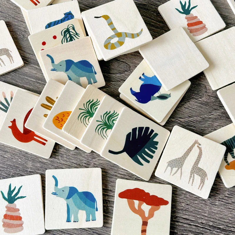 MemoryMatch – Trä & Lärorikt – Djungelminnesspel