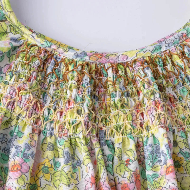 Floral Dress – Lätt och luftigt – Fladdrande ärmad klänning för flickor