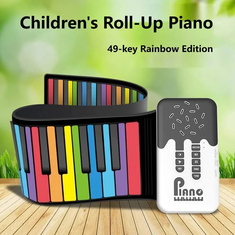 Roll-up Piano Keyboard – Kreativt & lärorikt – hopfällbart piano
